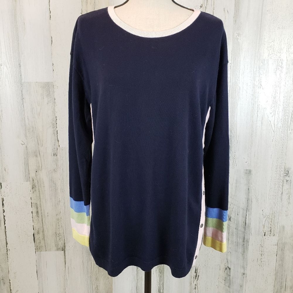 Talbots Side Striped Sweater Sz M